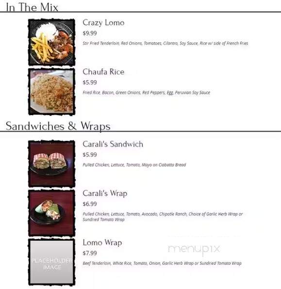 Carali's Rotisserie Chicken - Clarksville, IN menu_pic