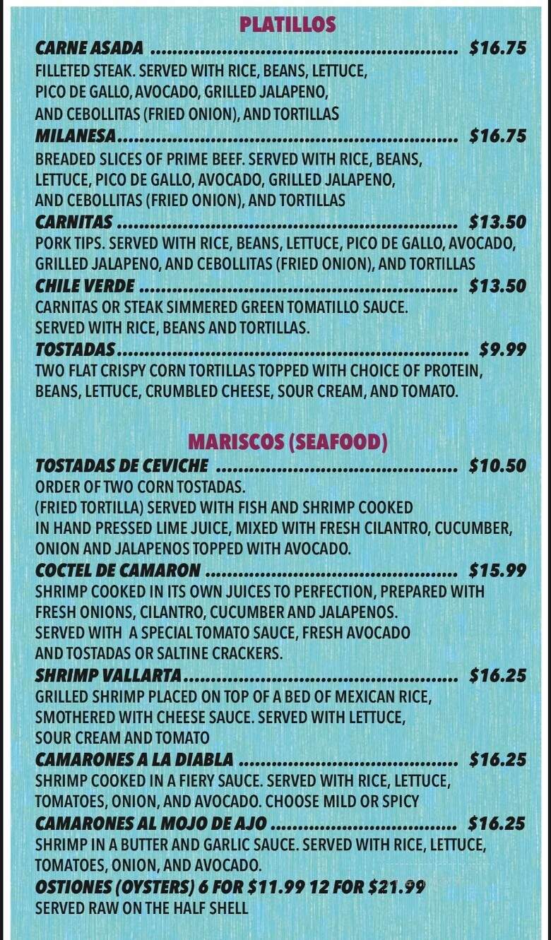 Taqueria Monarca - Onalaska, WI menu_pic