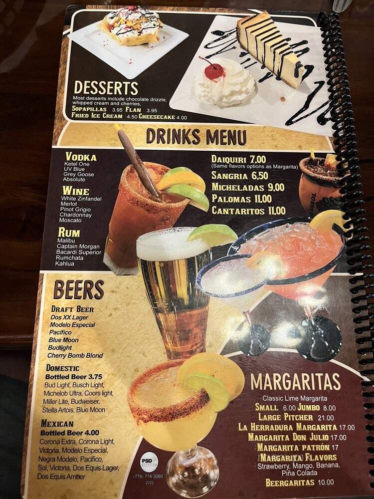 La Herradura - Silvis, IL menu_pic