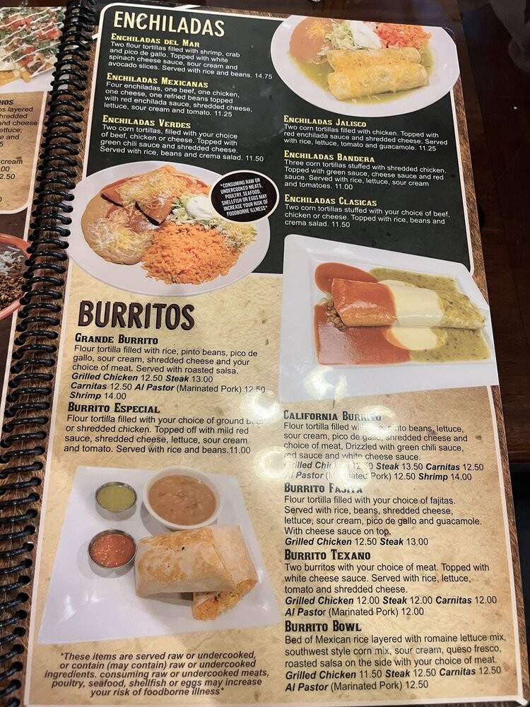 La Herradura - Silvis, IL menu_pic