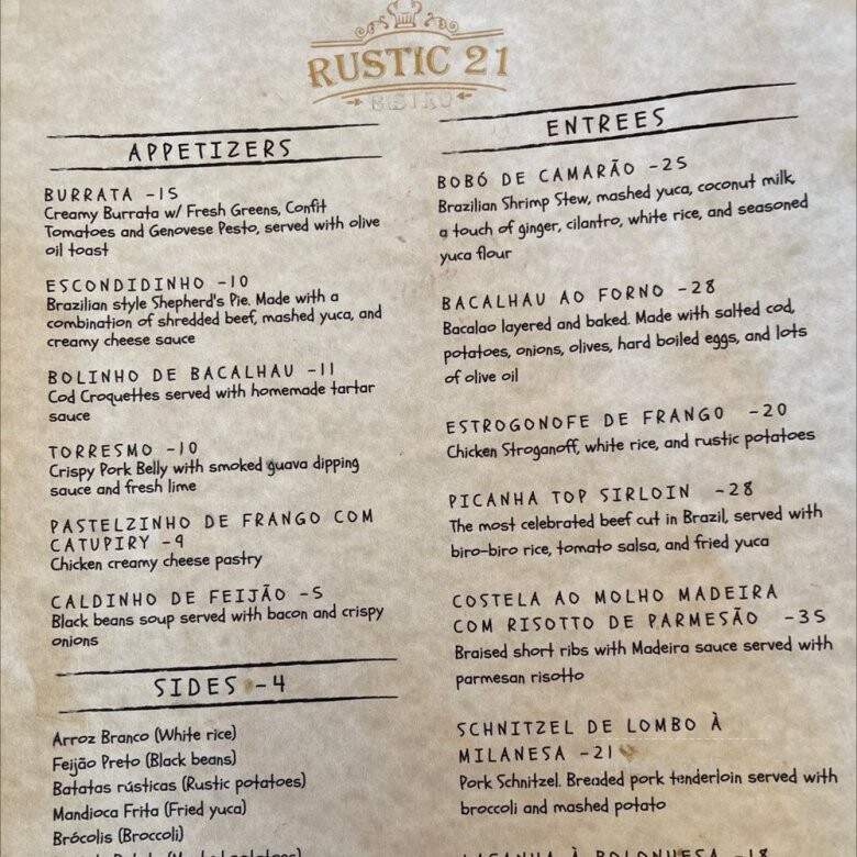 Rustic 21 Bistro - Jacksonville, FL