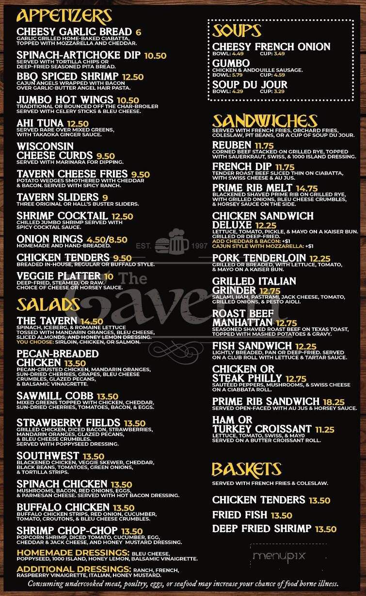 Hall's Tavern At Coventry - Fort Wayne, IN menu_pic