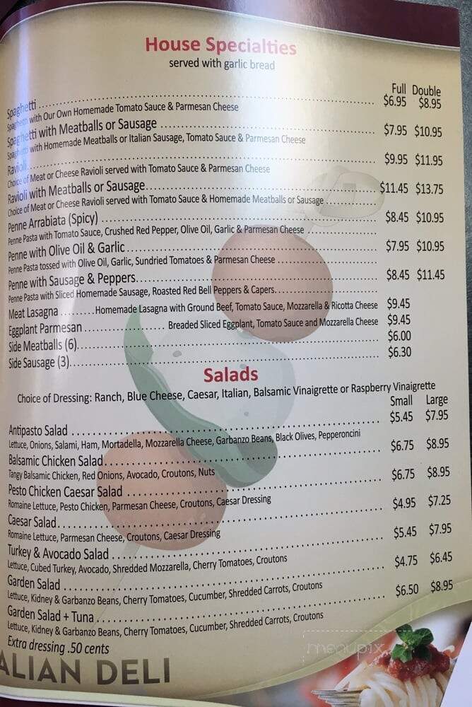 Pirozzi's Italian Deli - San Pedro, CA menu_pic