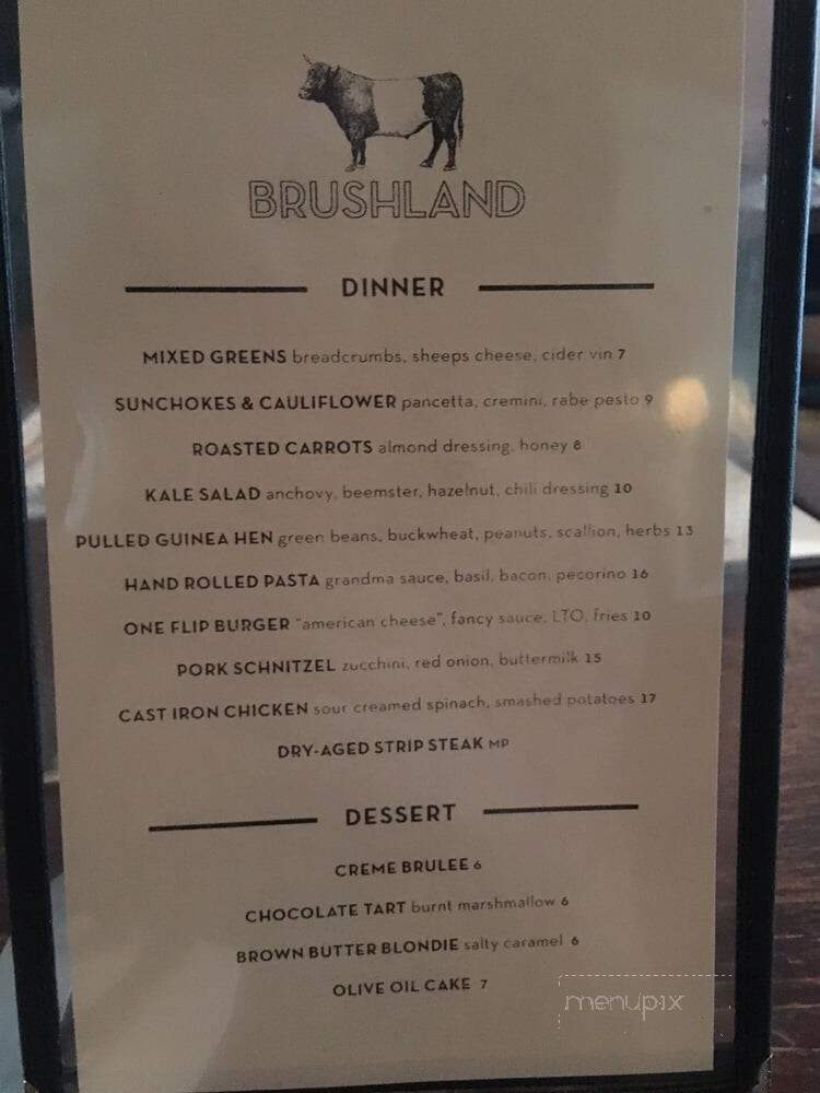 Brushland Eating House - Bovina Center, NY menu_pic