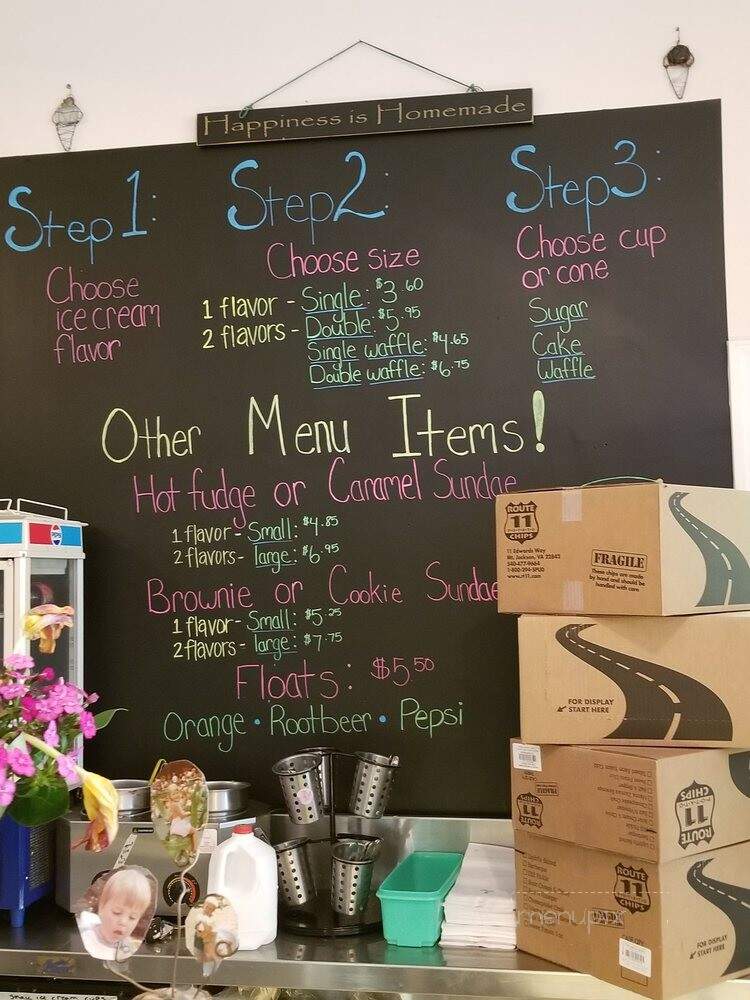 Red Fox Creamery - Winchester, VA menu_pic
