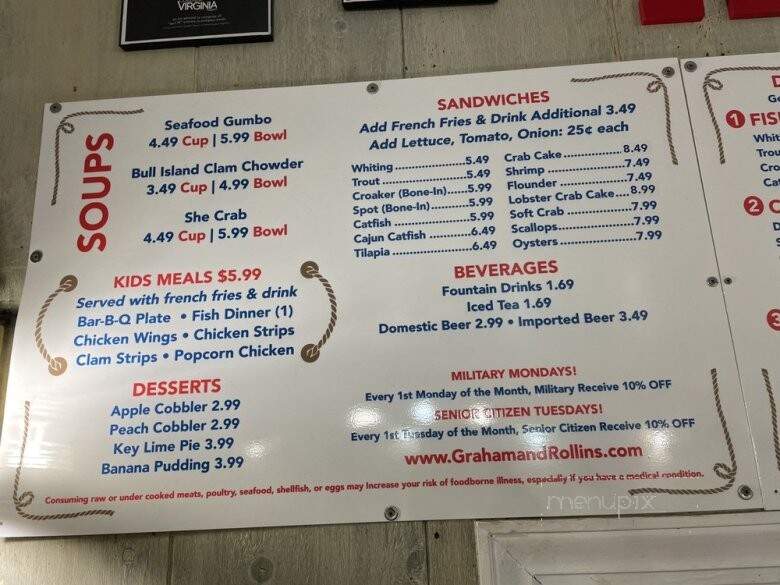 Graham & Rollins - Hampton, VA menu_pic