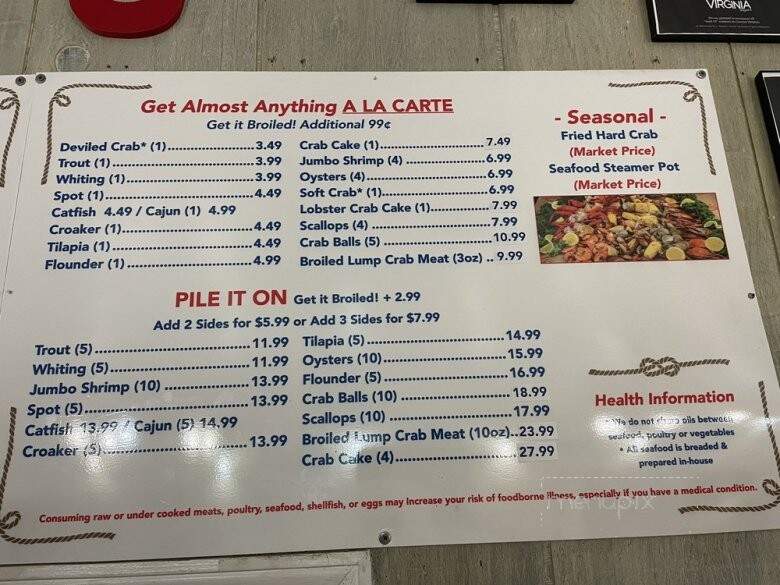 Graham & Rollins - Hampton, VA menu_pic