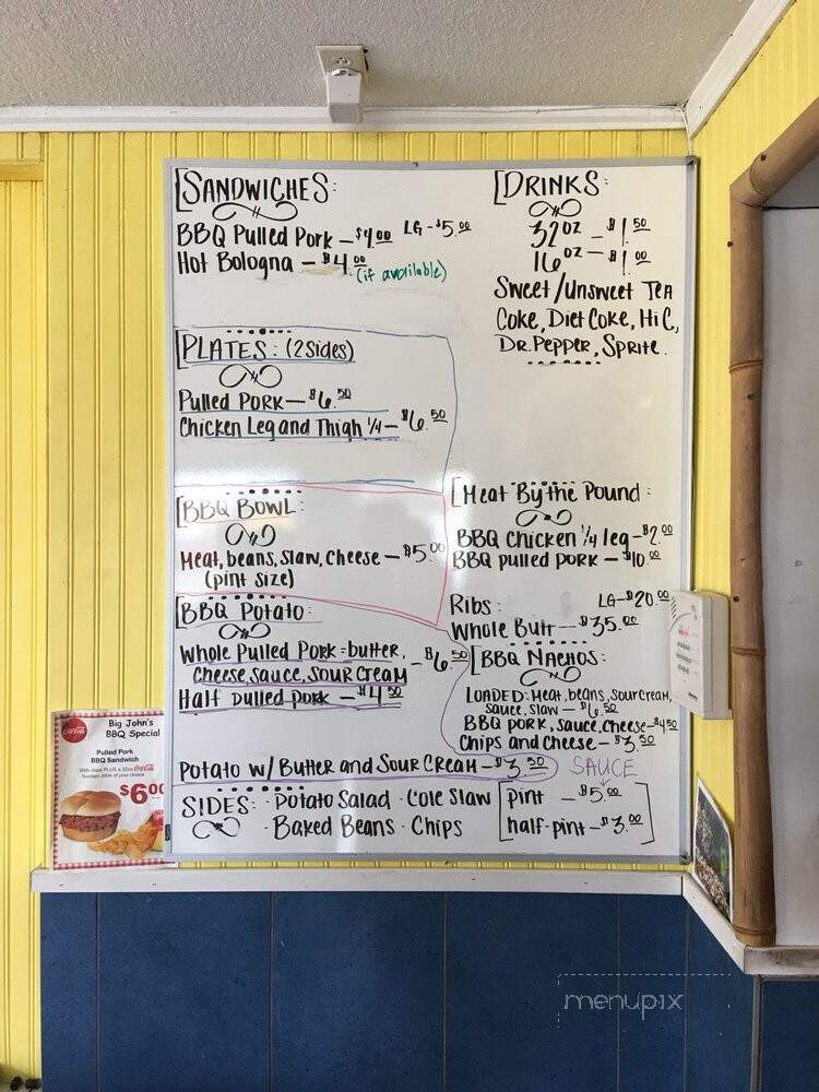 Big John's BBQ - Crossville, TN menu_pic
