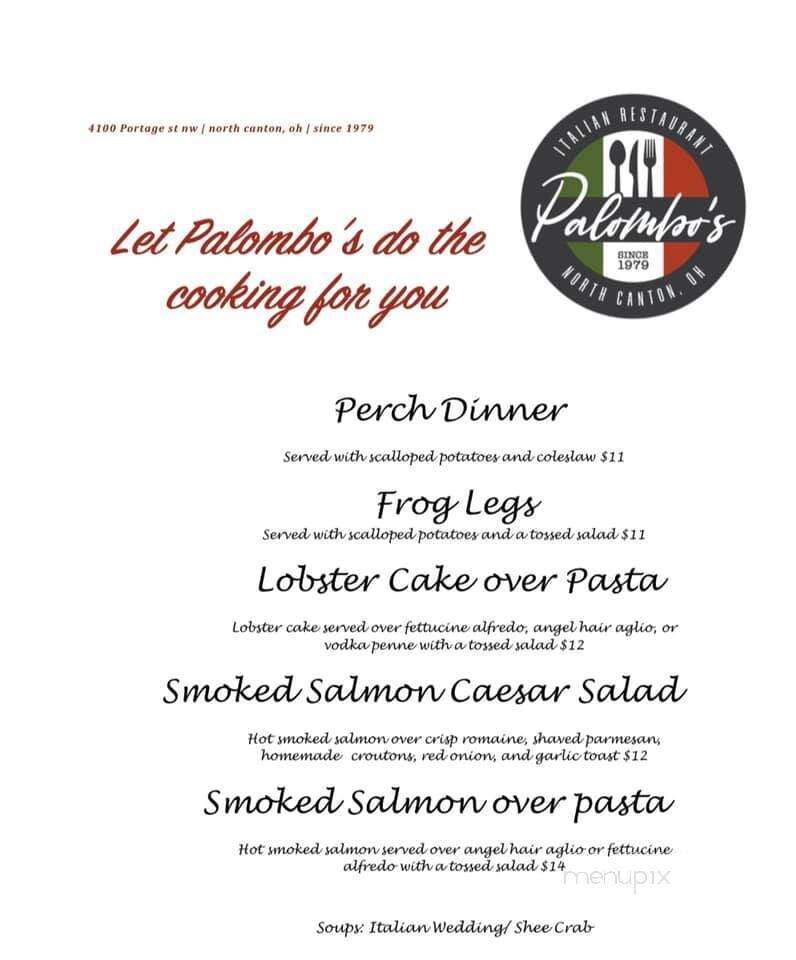 Palombo's Italian Restaurant - North Canton, OH menu_pic