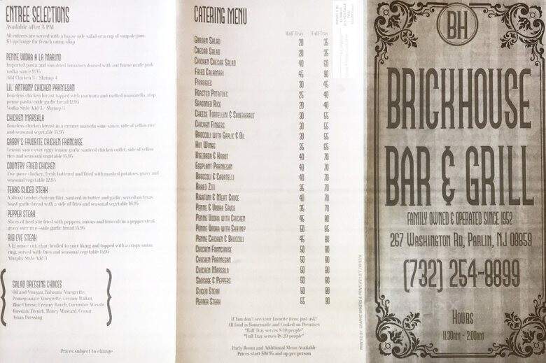 The Brick House Bar and Grill - Meridian, MS menu_pic