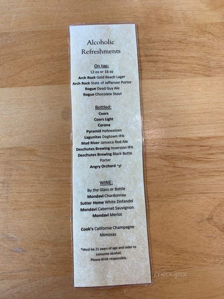 Chowder House at Pacific Reef - Gold Beach, OR menu_pic