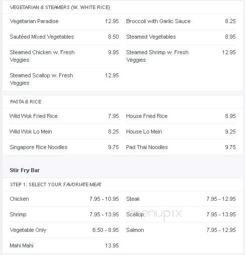 Wild Wok 127 - Hickory, NC menu_pic
