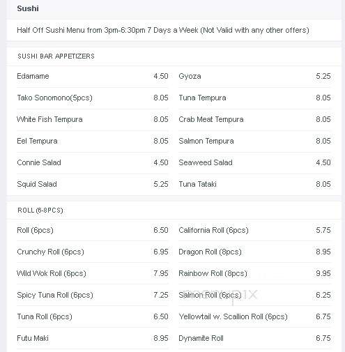 Wild Wok 127 - Hickory, NC menu_pic
