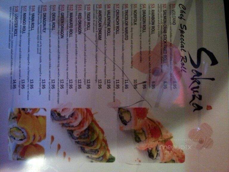 Sakura Sushi & Steak House - Norfolk, NE menu_pic