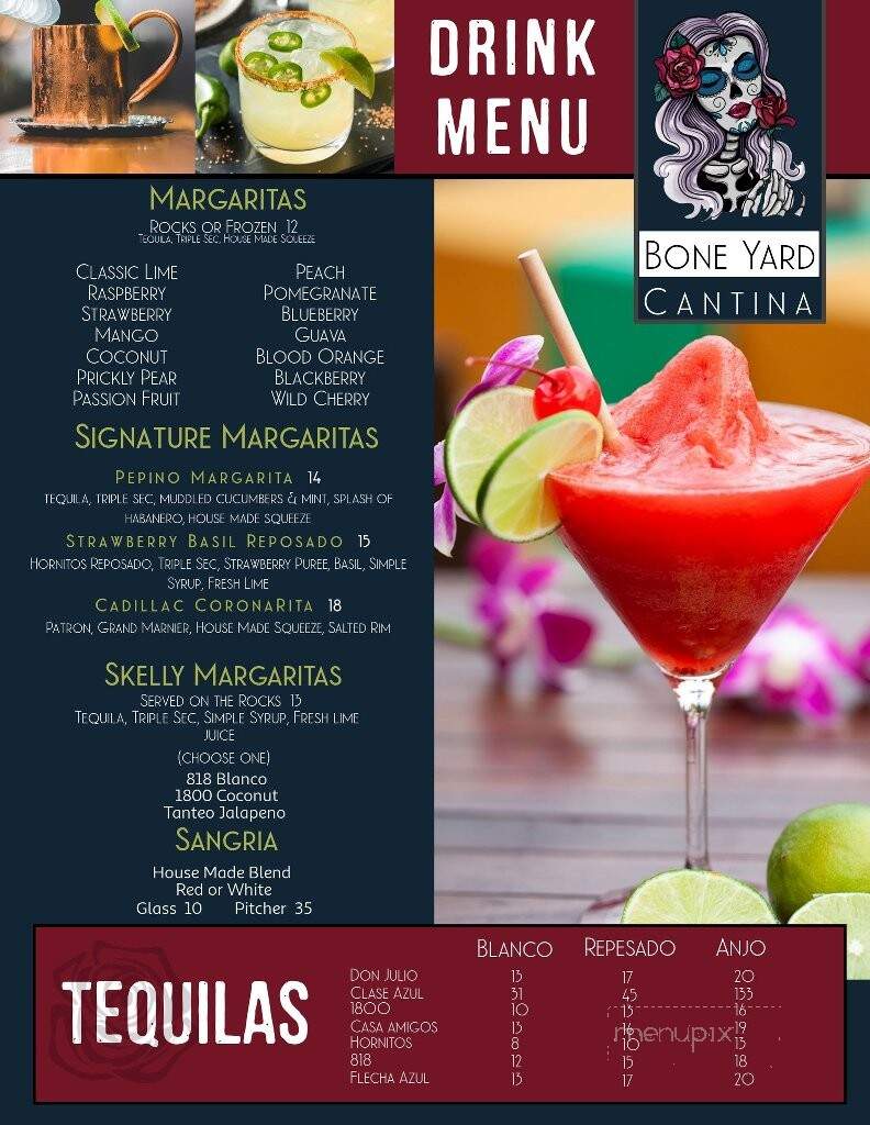 Bone Yard Cantina - Warwick, NY menu_pic