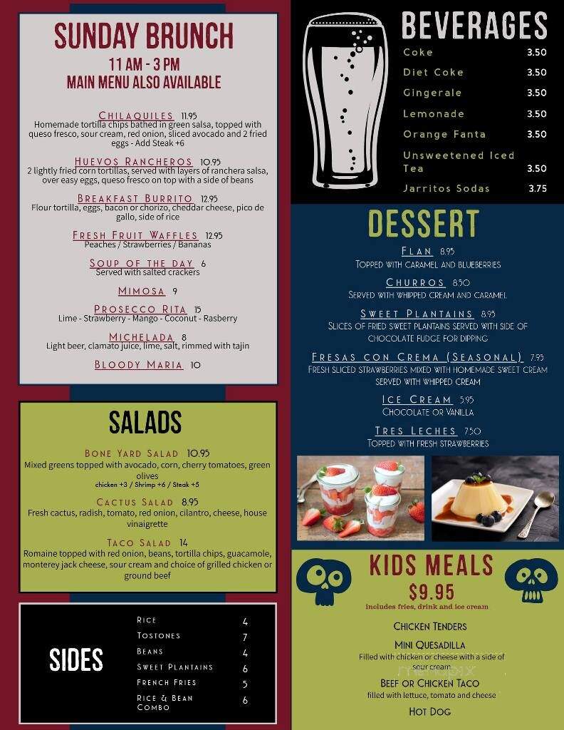 Bone Yard Cantina - Warwick, NY menu_pic