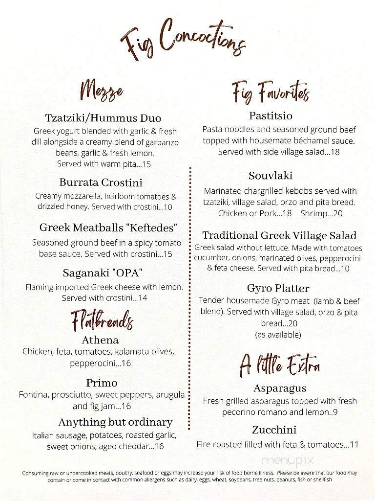 The Brown Fig - Monroe, GA menu_pic