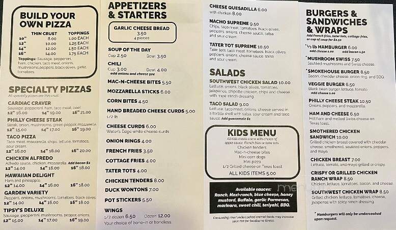 The Tipsy Tomato - Manitowoc, WI menu_pic