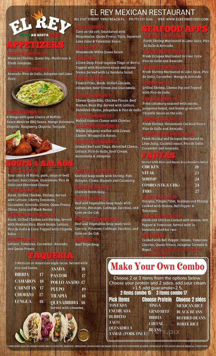 El Rey Mexican Restaurant - Vero Beach, FL menu_pic