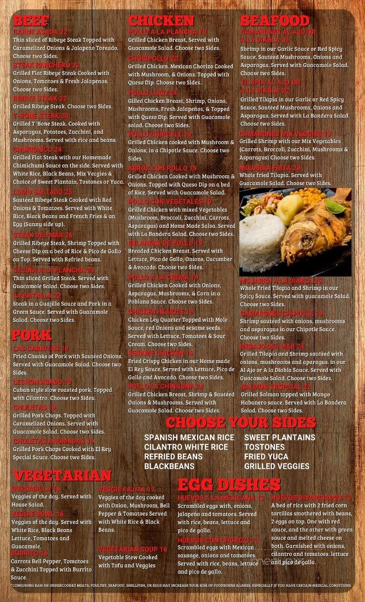 El Rey Mexican Restaurant - Vero Beach, FL menu_pic