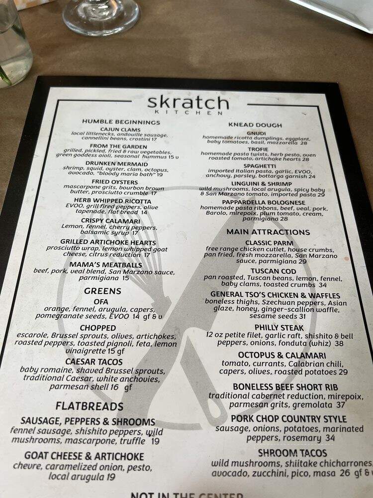 Skratch Kitchen - Bradley Beach, NJ menu_pic