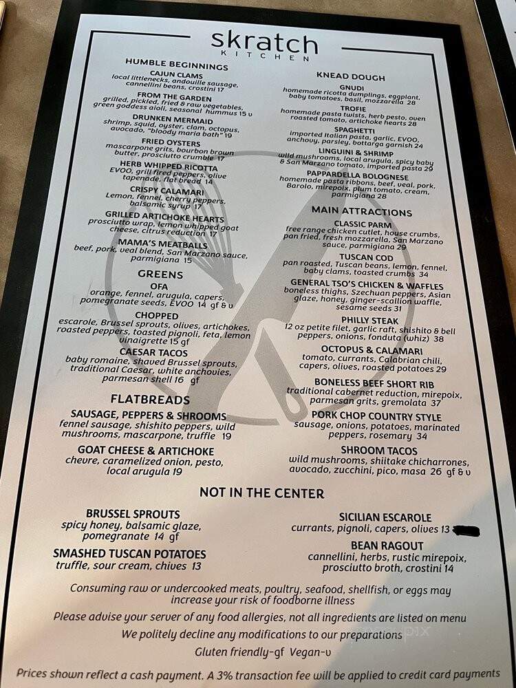 Skratch Kitchen - Bradley Beach, NJ menu_pic