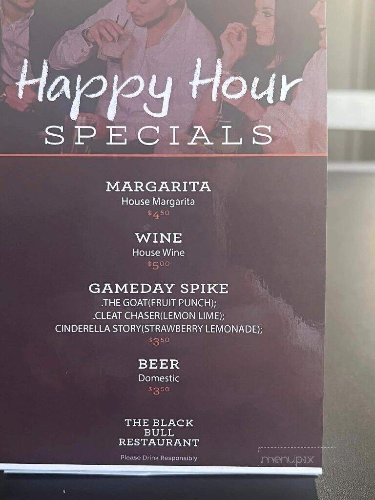 The Black Bull Restaurant - Champaign, IL menu_pic