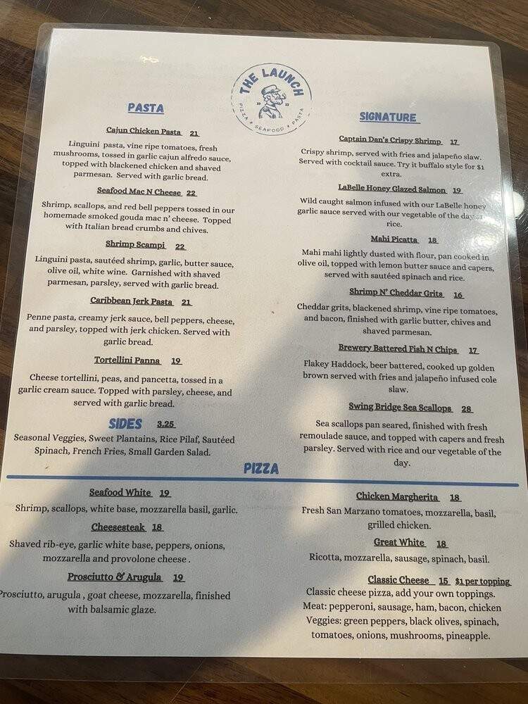 The Launch - LaBelle, FL menu_pic
