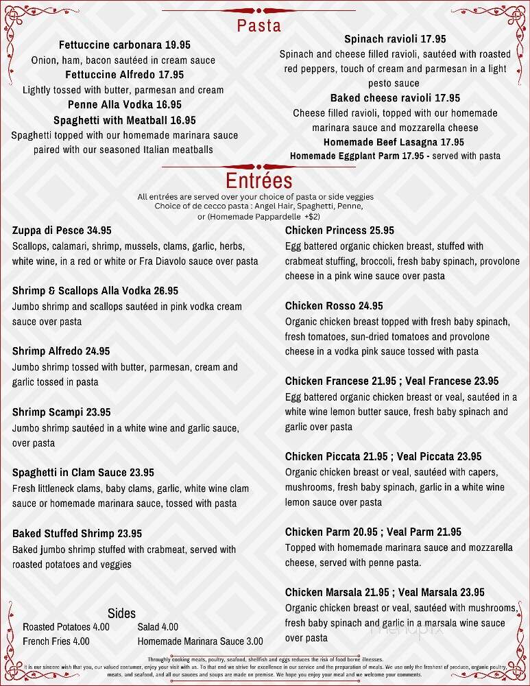 Sammy's Restaurant - Westbrook, CT menu_pic