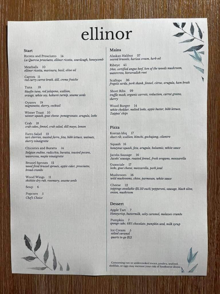 Ellinor - Appleton, WI menu_pic
