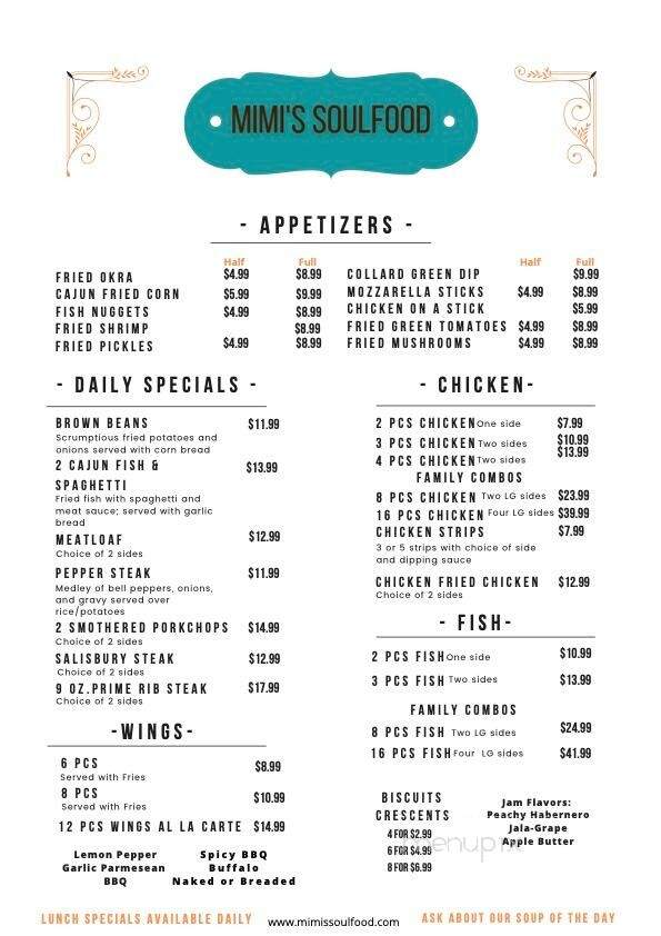 Mimi's Soulfood - Springfield, MO menu_pic