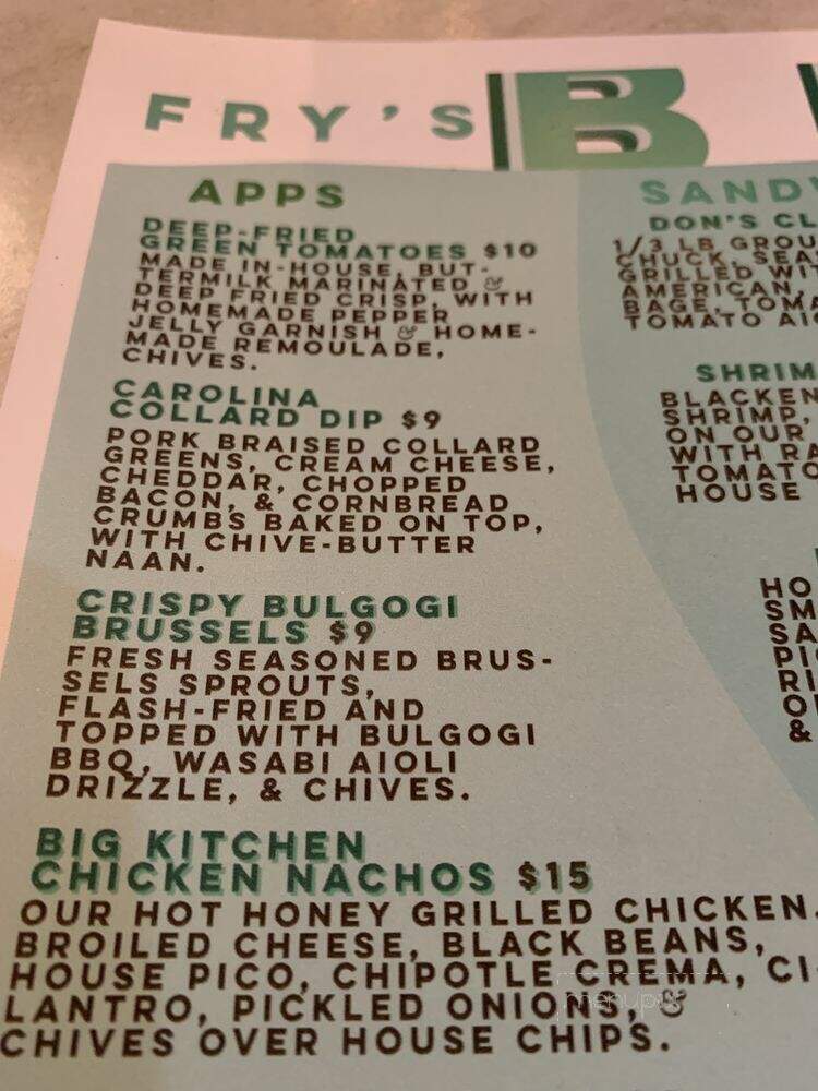 Fry's Big Kitchen - Virginia Beach, VA menu_pic