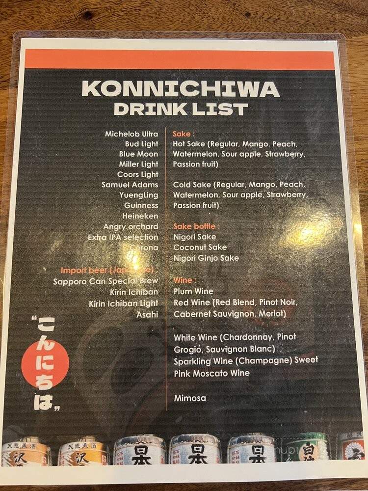 Konnichiwa - Fort Mill, SC menu_pic