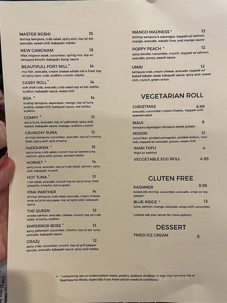 Konnichiwa - Fort Mill, SC menu_pic