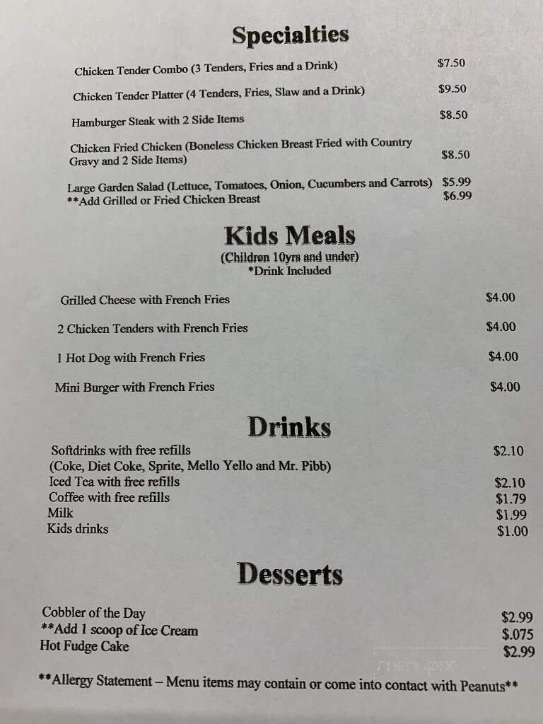 Maple Leaf Diner - Church Hill, TN menu_pic