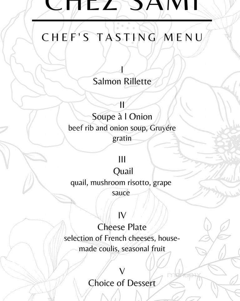 Chez Sami - Wolfforth, TX menu_pic