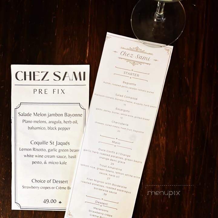 Chez Sami - Wolfforth, TX menu_pic