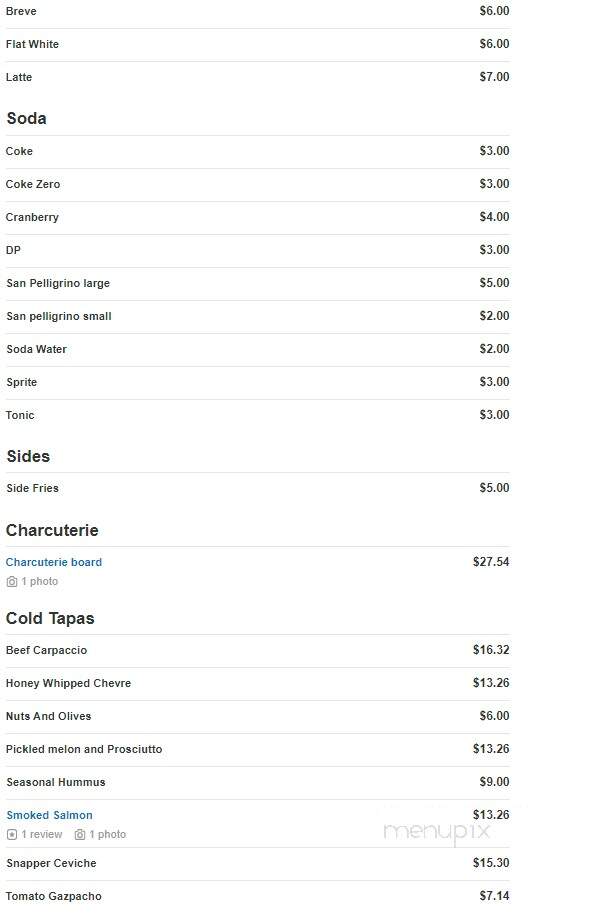 Savor Tapas Bar - Amarillo, TX menu_pic