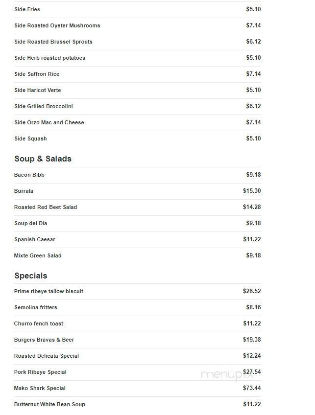 Savor Tapas Bar - Amarillo, TX menu_pic