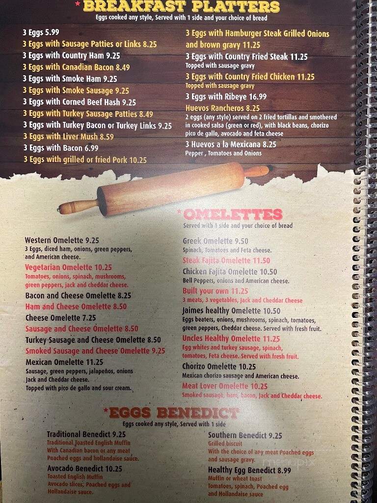 Sunshine Family Restaurant - Kannapolis, NC menu_pic