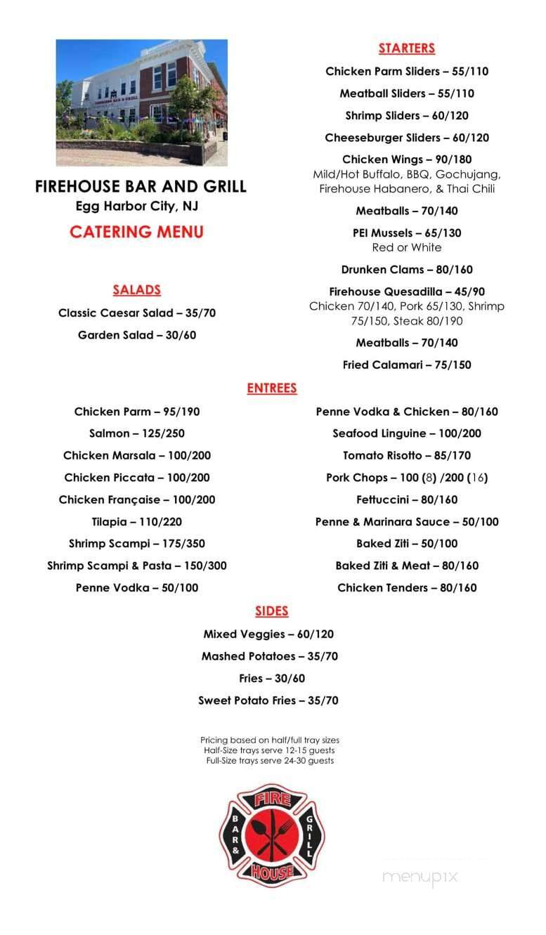 Firehouse Bar & Grill - Egg Harbor City, NJ menu_pic
