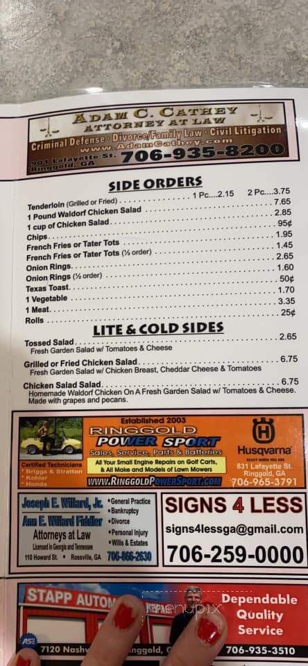 Pam's Place - Ringgold, GA menu_pic
