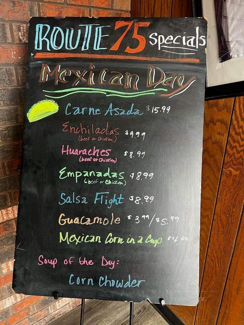 Route 75 Bar & Grill - Dakota, IL menu_pic