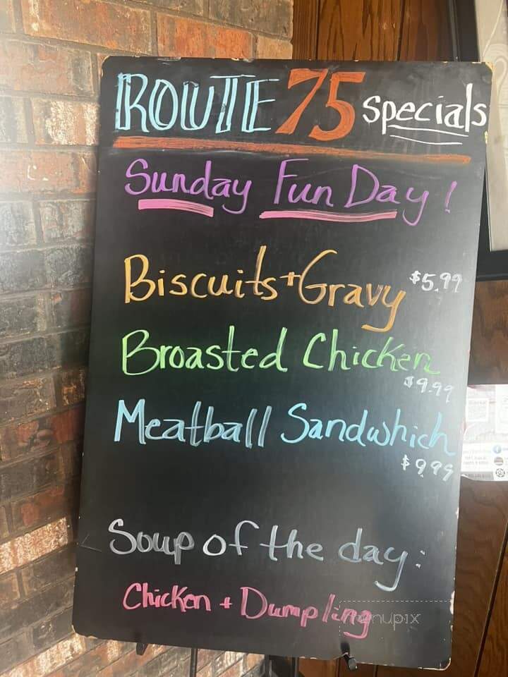 Route 75 Bar & Grill - Dakota, IL menu_pic