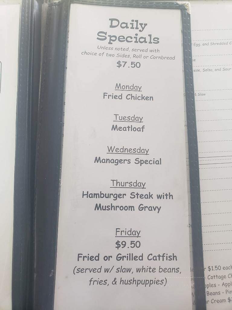 AJ's Diner - Crossville, TN menu_pic