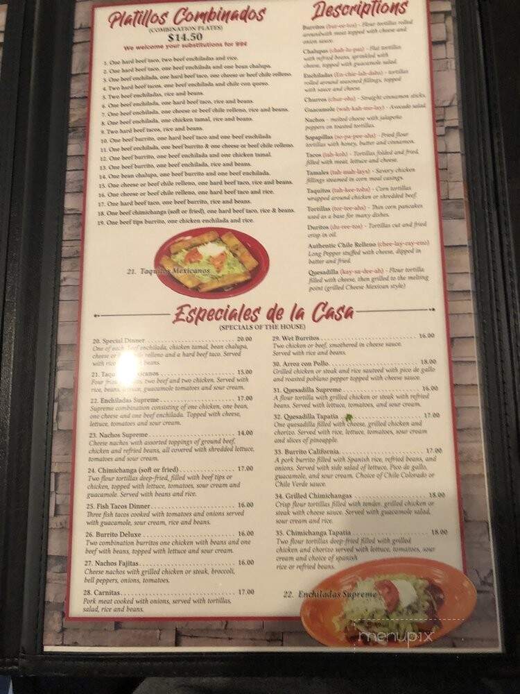 Tequila Jalisco Mexican Restaurant - Gibsonia, PA menu_pic