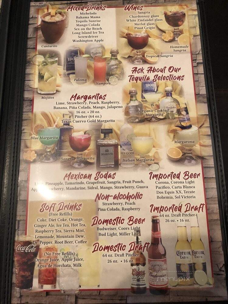 Tequila Jalisco Mexican Restaurant - Gibsonia, PA menu_pic