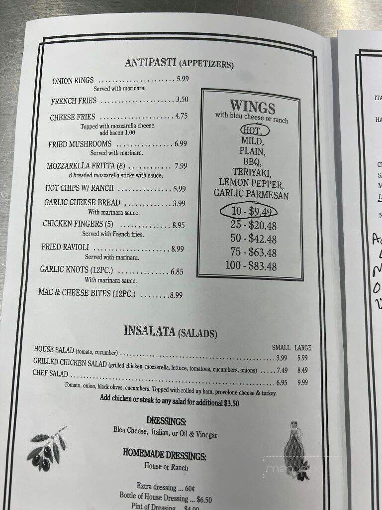 Nonno's Kitchen & Grill - Sanford, NC menu_pic