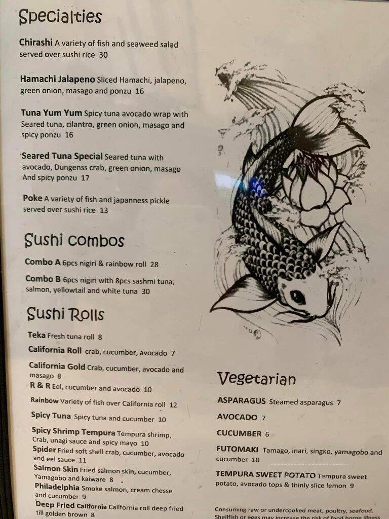 Kawa River - Rogue River, OR menu_pic