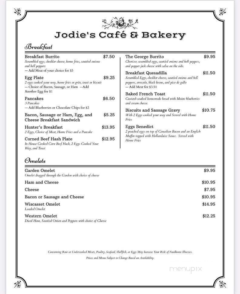 Jodies Cafe and Bakery - Wiscasset, ME